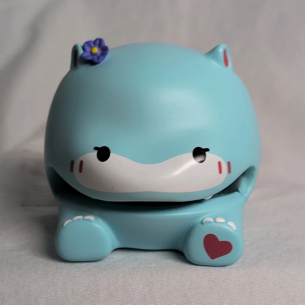 "Cute Kawaii Blue Dinosaur Cable‎ Holder Desk Organizer Charger Stand"